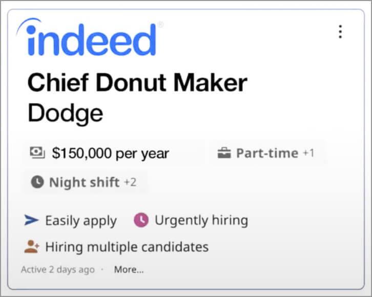 Now hiring — Chief Donut Maker