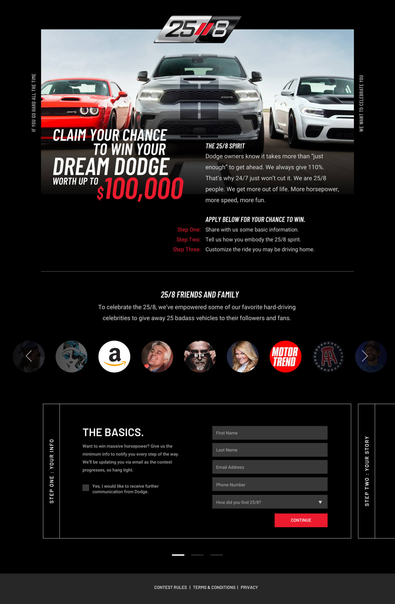 Dodge258.com landing page