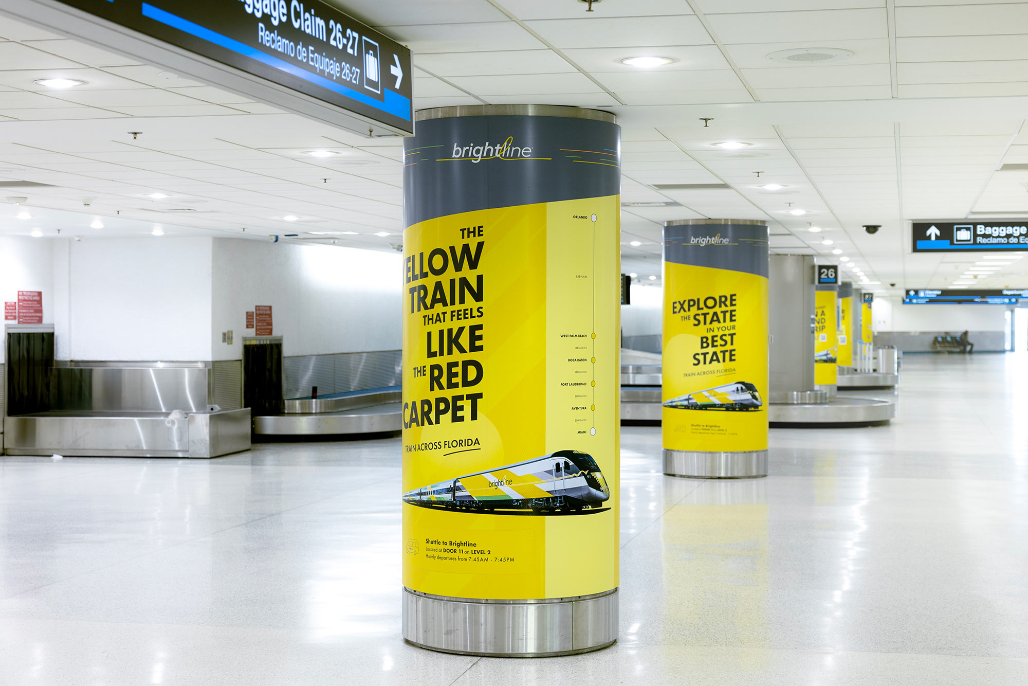 Aventura, Florida station launch with billboards and station wrap