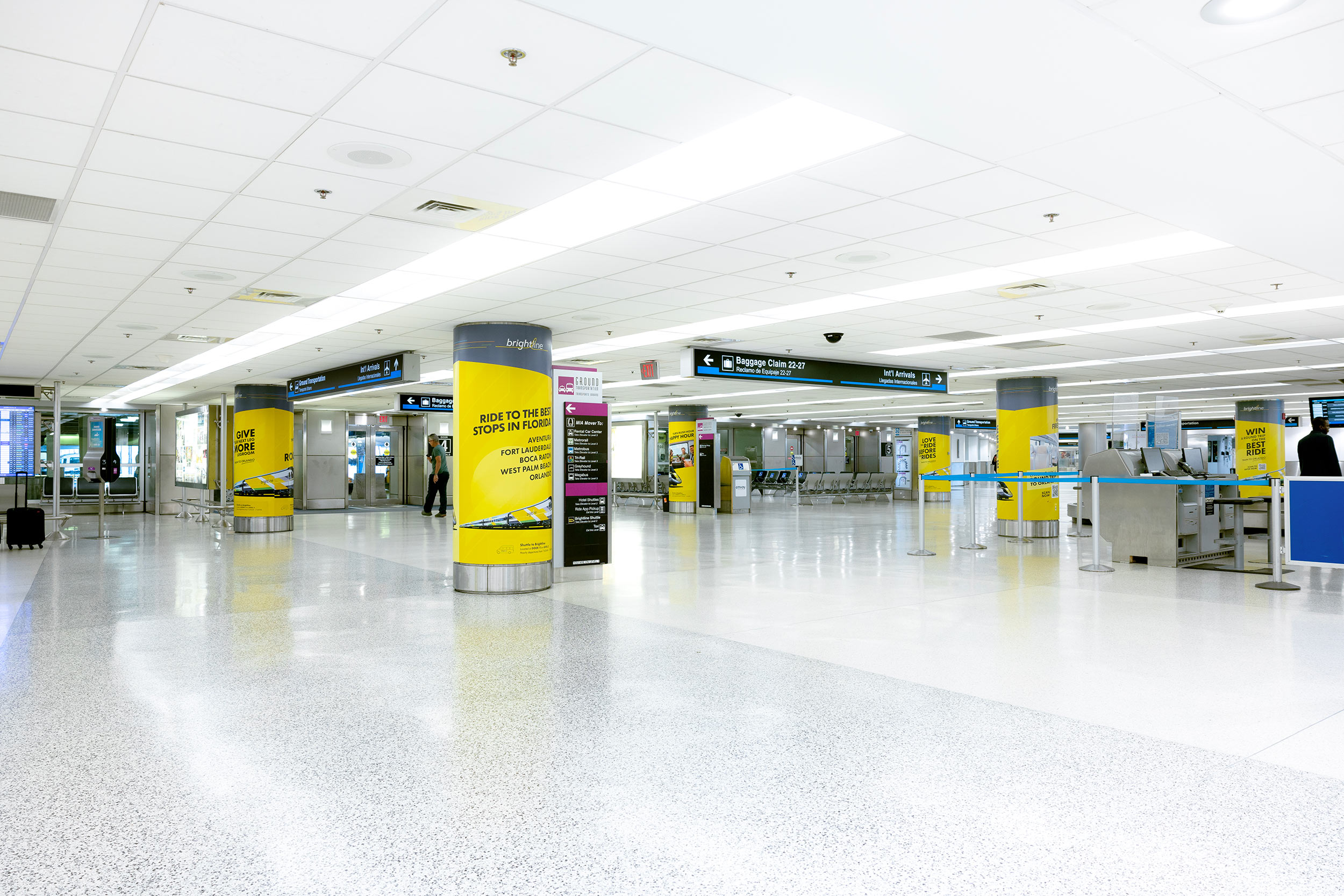 Aventura station launch with billboards and station wrap